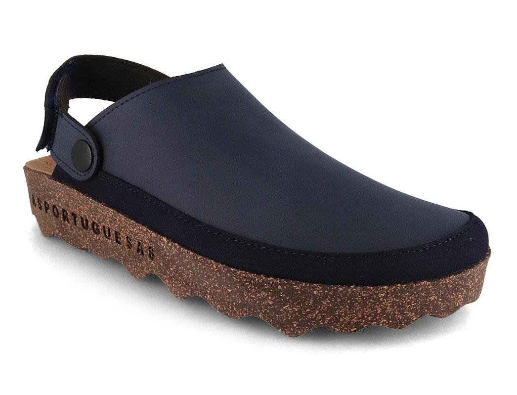 ASPORTUGUESAS zoccoli in nabuk Chuck Eco, navy
