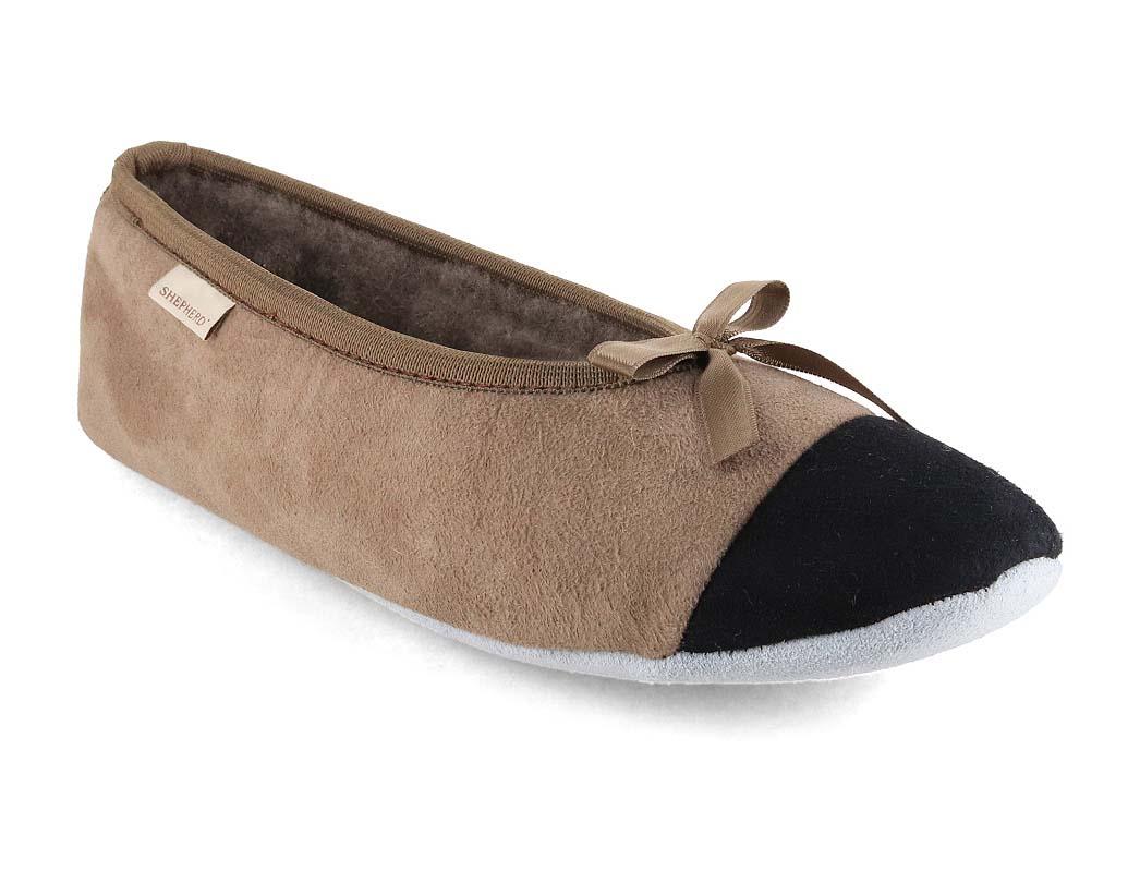 Ballerina SHEPHERD da donna in pelle di agnello Saga, pietra nera