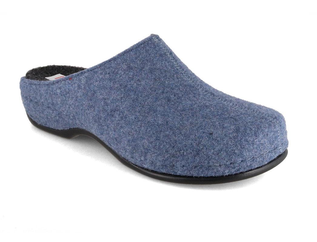Berkemann BERKOFLEX pantofola da donna in feltro Florina, blu cielo