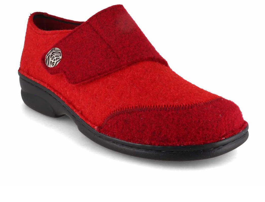 Berkemann Pantofole da donna BERKOFLEX Jarla, rosse