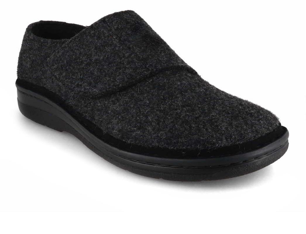 Berkemann Pantofole da uomo BERKOFLEX Balian, grigio scuro