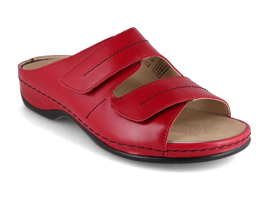 Berkemann Sabot in pelle da donna BERKOFLEX Daria, rosso vino