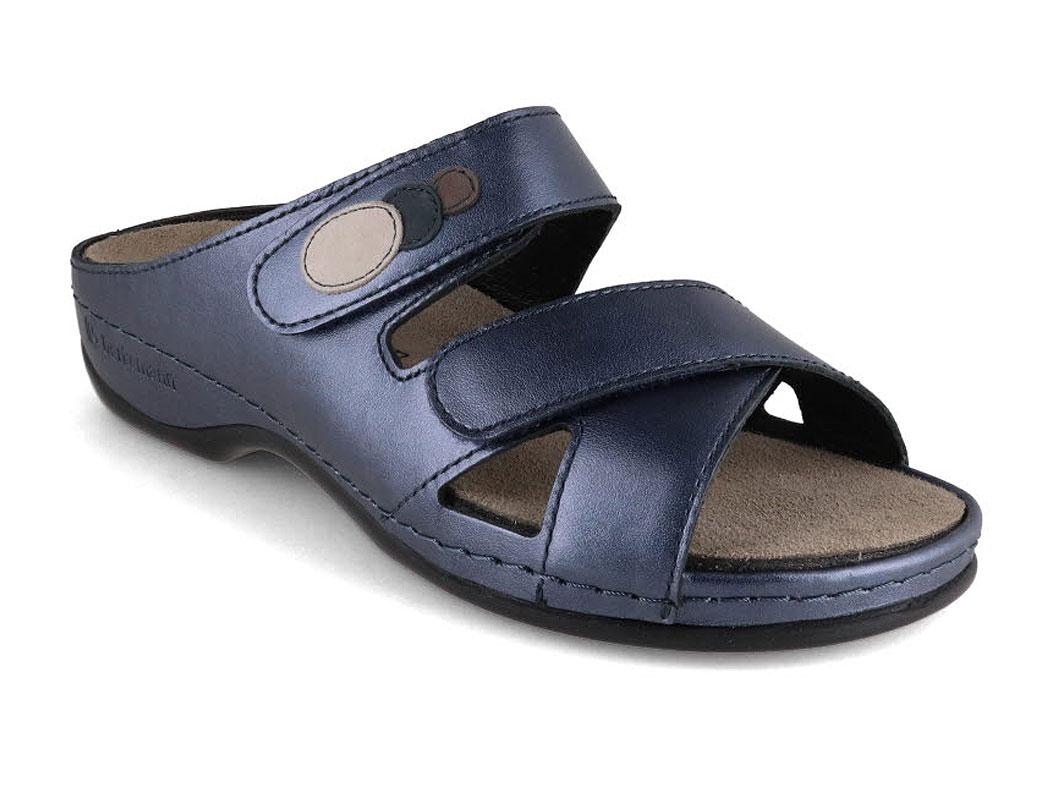 Berkemann Sabot in pelle da donna BERKOFLEX Felia, blu