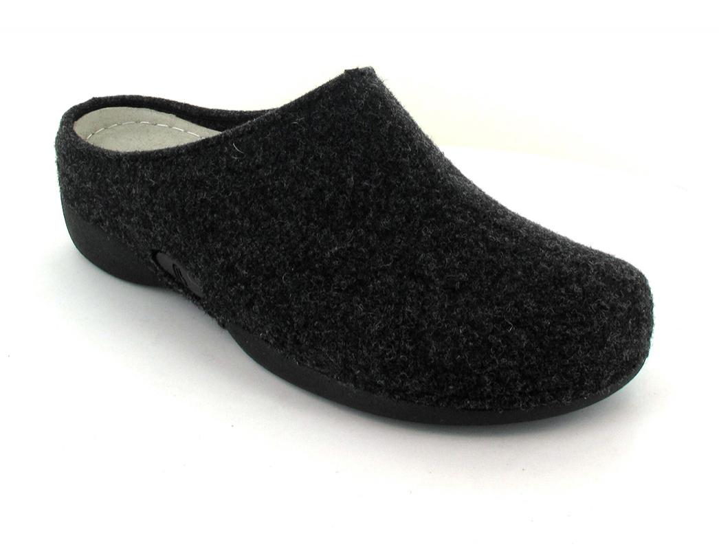 Berkemann zoccoli da donna in feltro BERKINA Lauren, grigio scuro