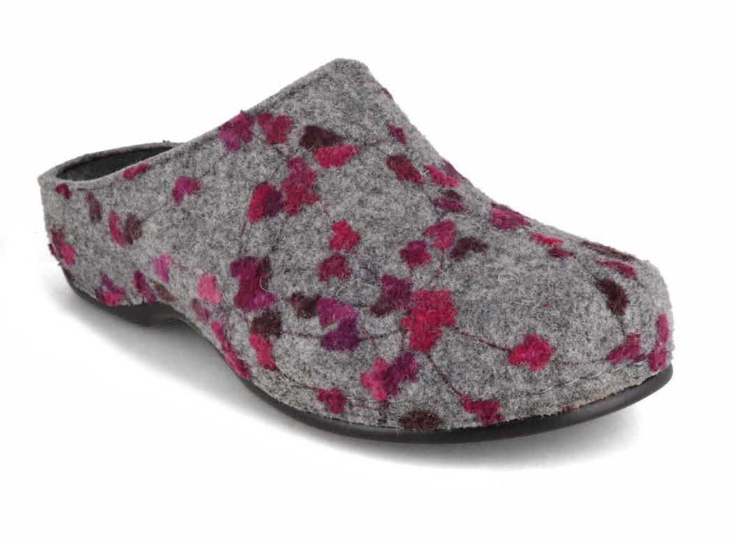 Berkemann zoccoli da donna in feltro BERKOFLEX Donata, grigio chiaro