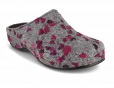 Berkemann BERKOFLEX Zoccoli da donna in feltro Donata, grigio chiaro