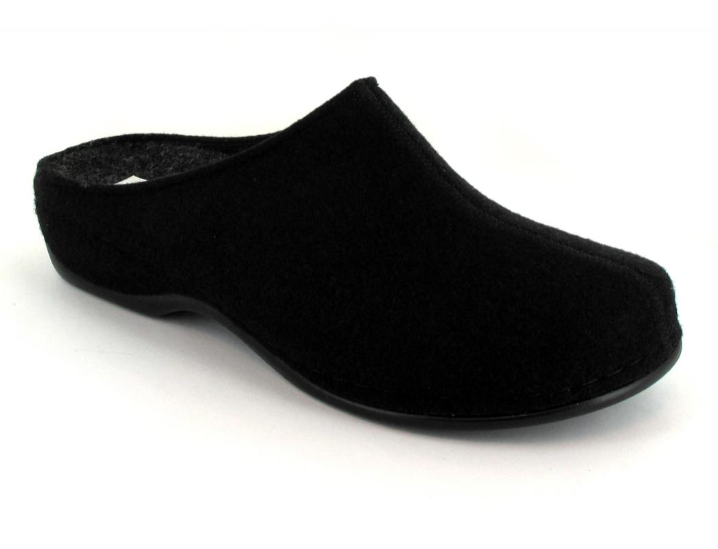Berkemann zoccoli da donna in feltro BERKOFLEX Florina, nero