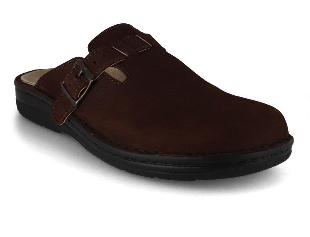 Berkemann zoccolo da uomo in pelle BERKOFLEX Max, moka