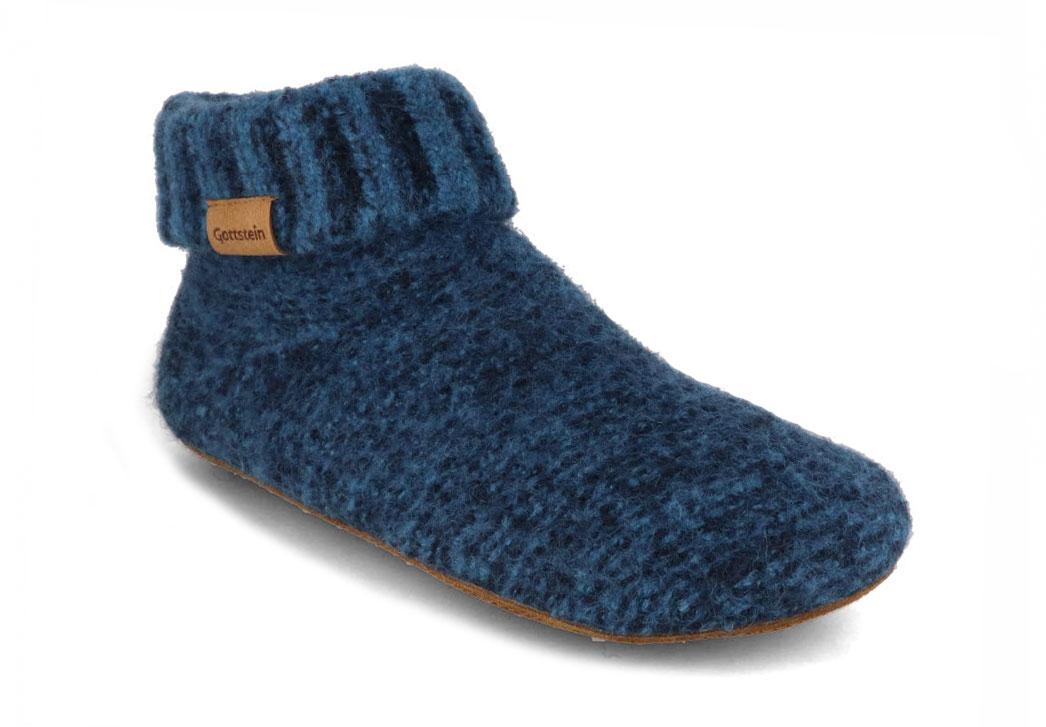 Gottstein Pantofole stivaletto in maglia, blu