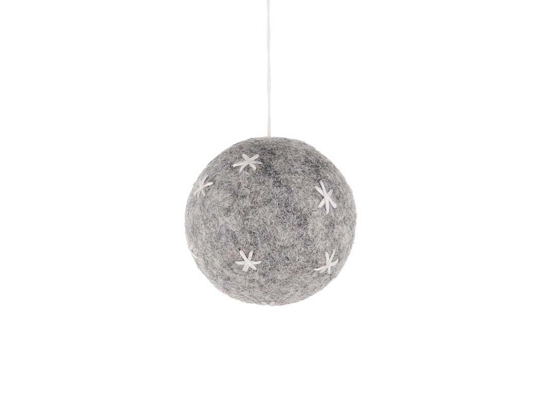 Guaina natalizia in feltro WoolFit� con stelle, grigio