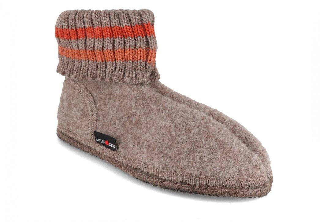 HAFLINGER Pantofole da bambini per rifugio Paul, beige melange