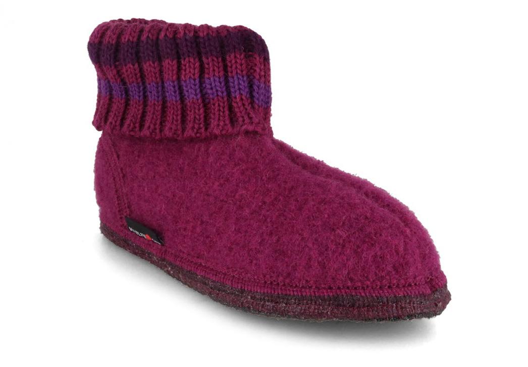 HAFLINGER Pantofole da bambini per rifugio Paul, mora