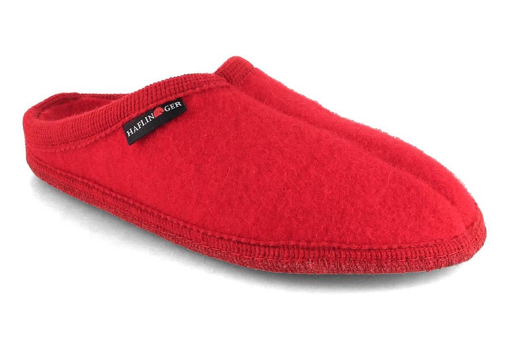 HAFLINGER Pantofole da passeggio Alaska, rosso mattone