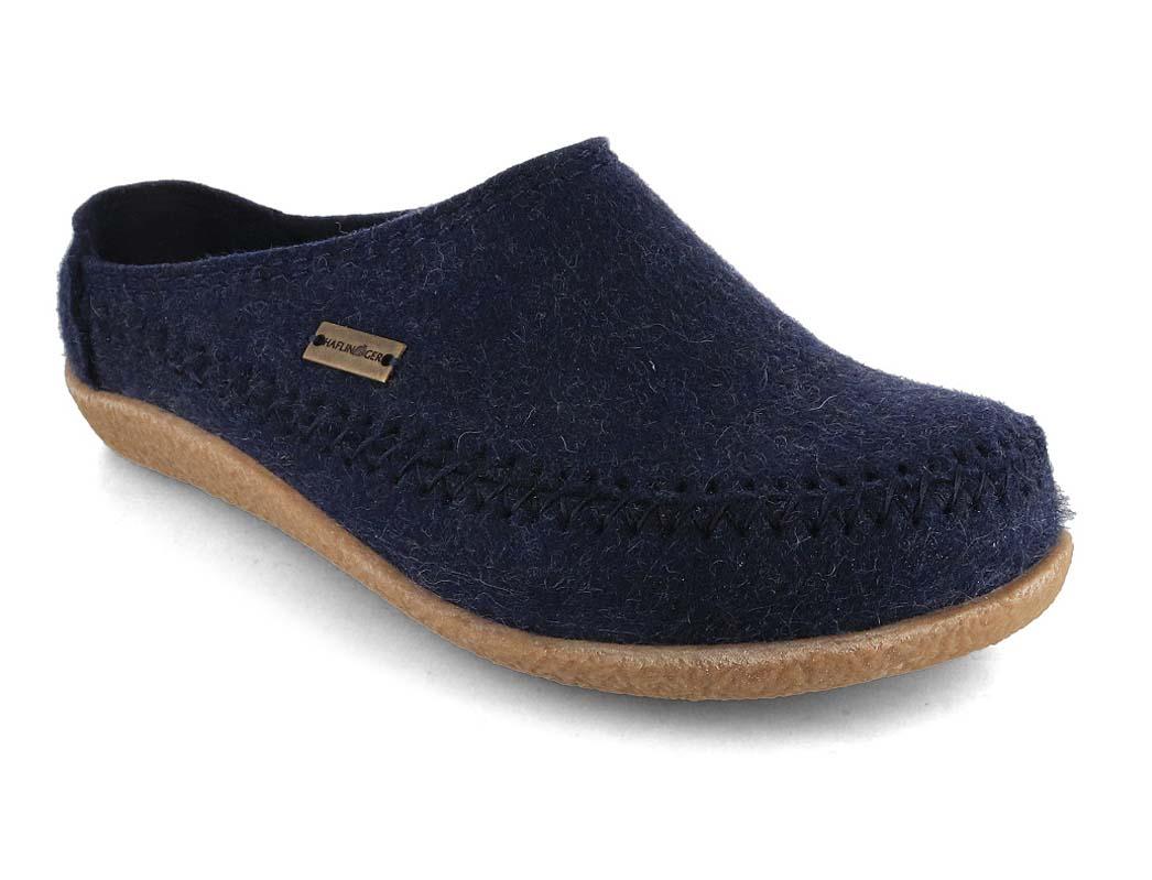 HAFLINGER Pantofole in Feltro Blizzard Credo, blu navy