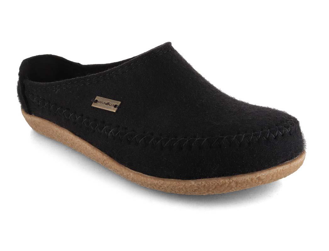 HAFLINGER Pantofole in Feltro Blizzard Credo, nero