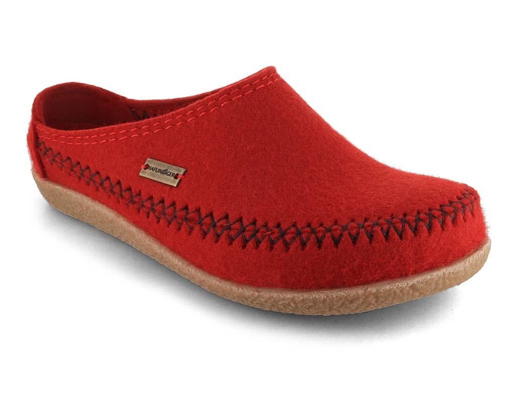 HAFLINGER Pantofole in Feltro Blizzard Credo, rubino