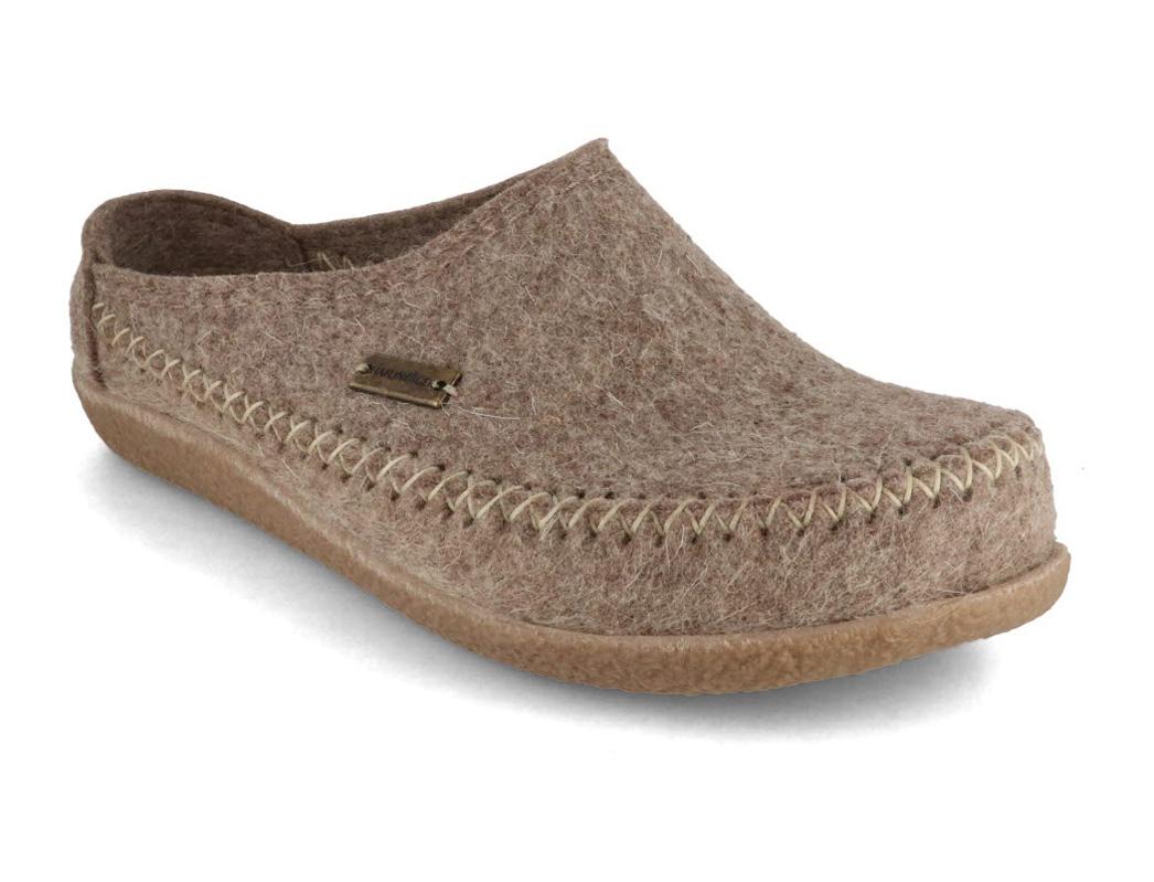HAFLINGER Pantofole in Feltro Blizzard Credo, torba