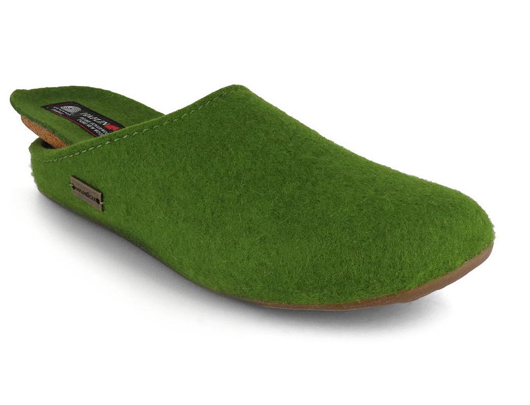 HAFLINGER Pantofole in Feltro Everest Fundus, verde erba