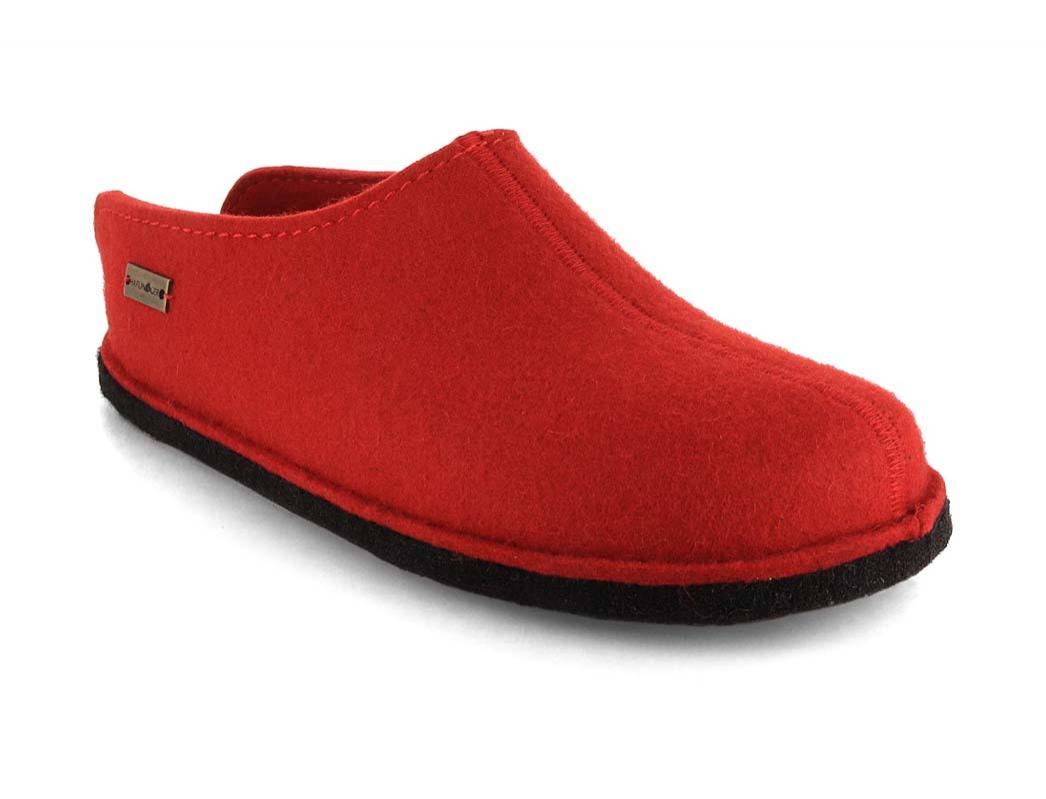 HAFLINGER Pantofole in feltro Flair Smily, rubino