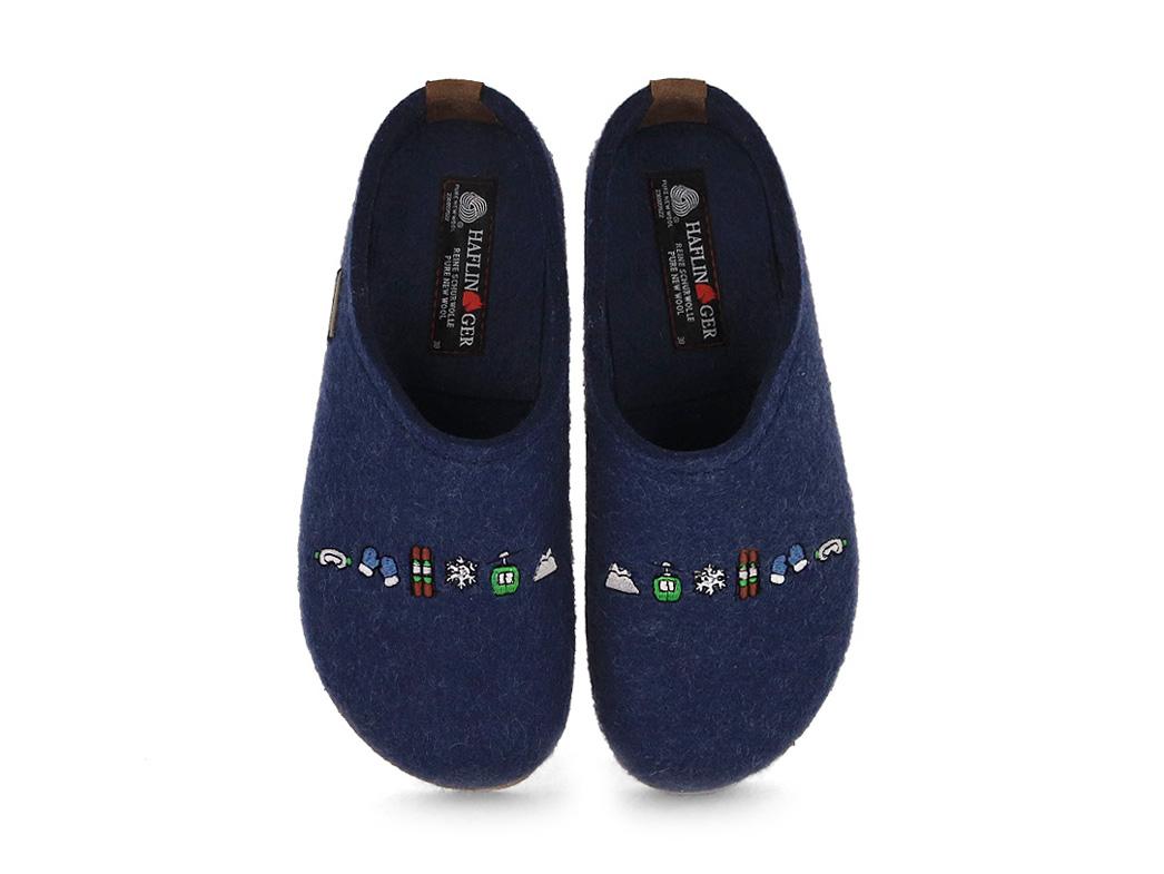 HAFLINGER Pantofole in feltro Grizzly Pistengl�ck, jeans