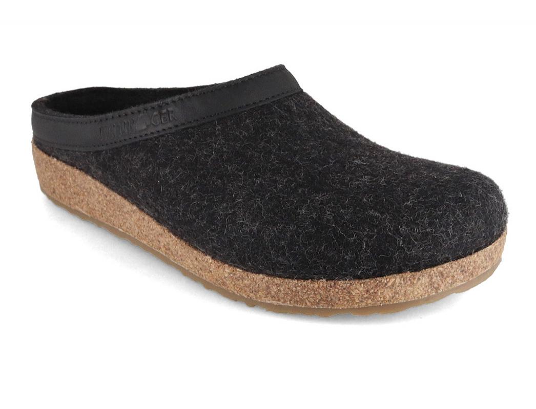 HAFLINGER Pantofole in feltro Grizzly Torben, grafite