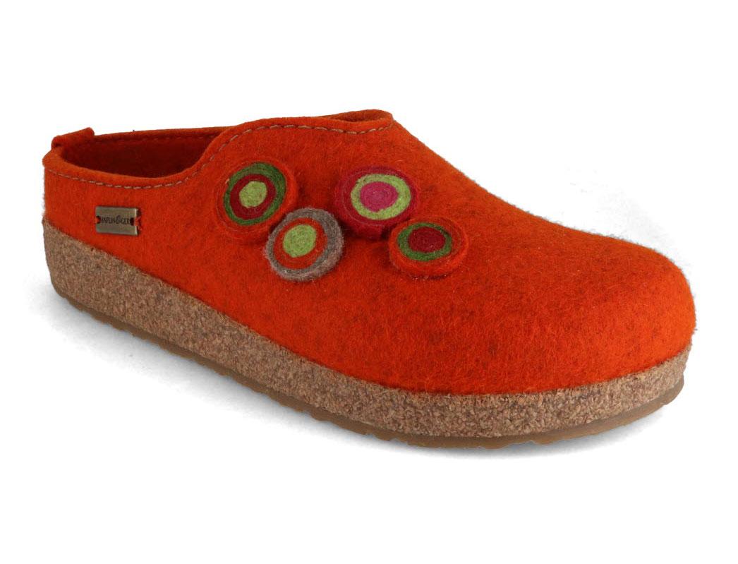 HAFLINGER Zoccoli in feltro da donna Grizzly Kanon, ruggine