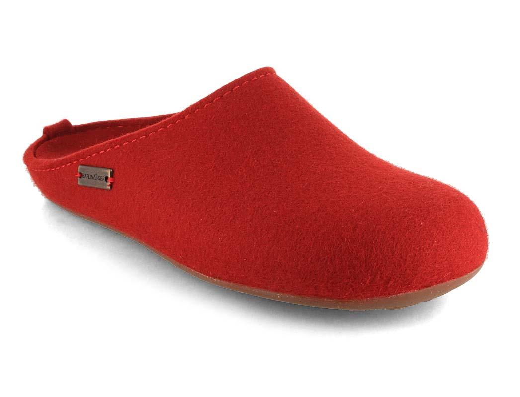 Haflinger Pantofole in feltro Everest Fundus, rubino