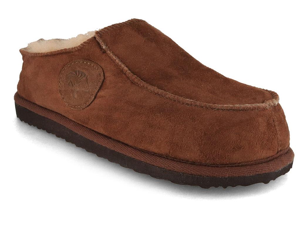 Lammbock� Pantofole Lammbert in pelle di agnello, cognac