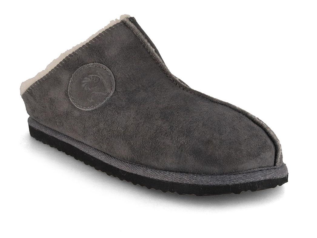 Lammbock� Pantofole Lammbo in pregiata pelle di agnello, grigio