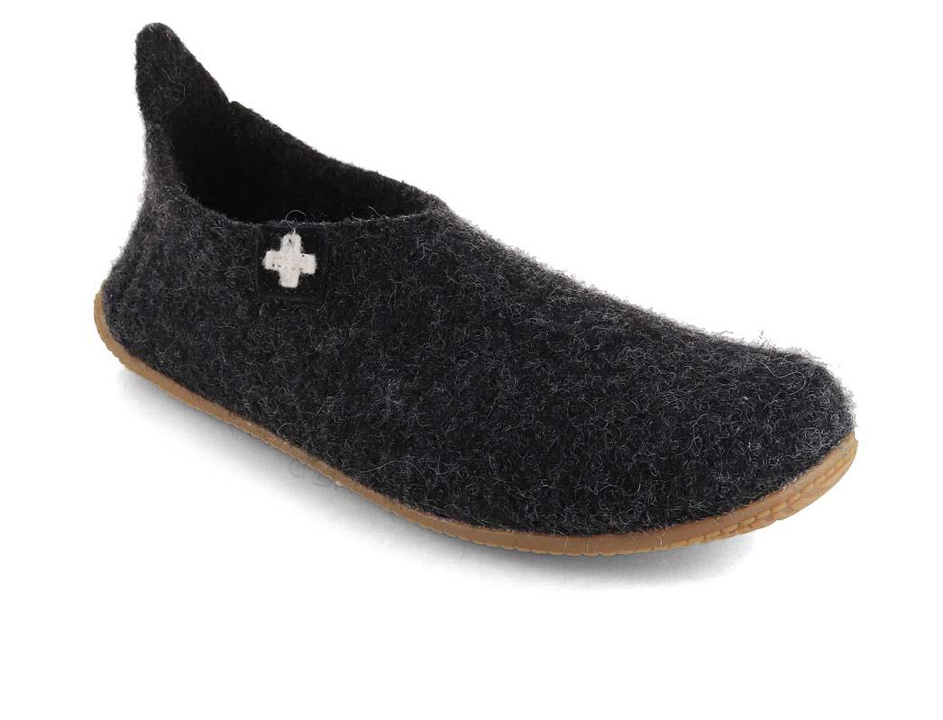 Living Kitzb�hel� Pantofole da donna Croce Svizzera, antracite