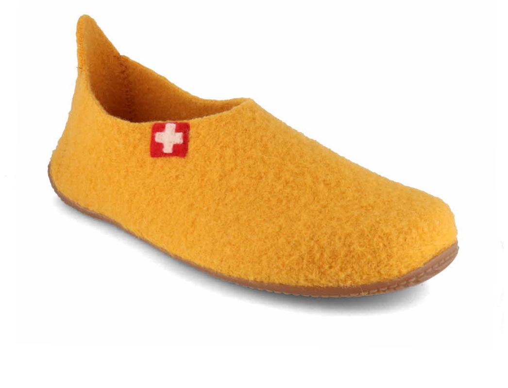 Living Kitzb�hel Pantofole per bambini Croce Svizzera, Oro Inca