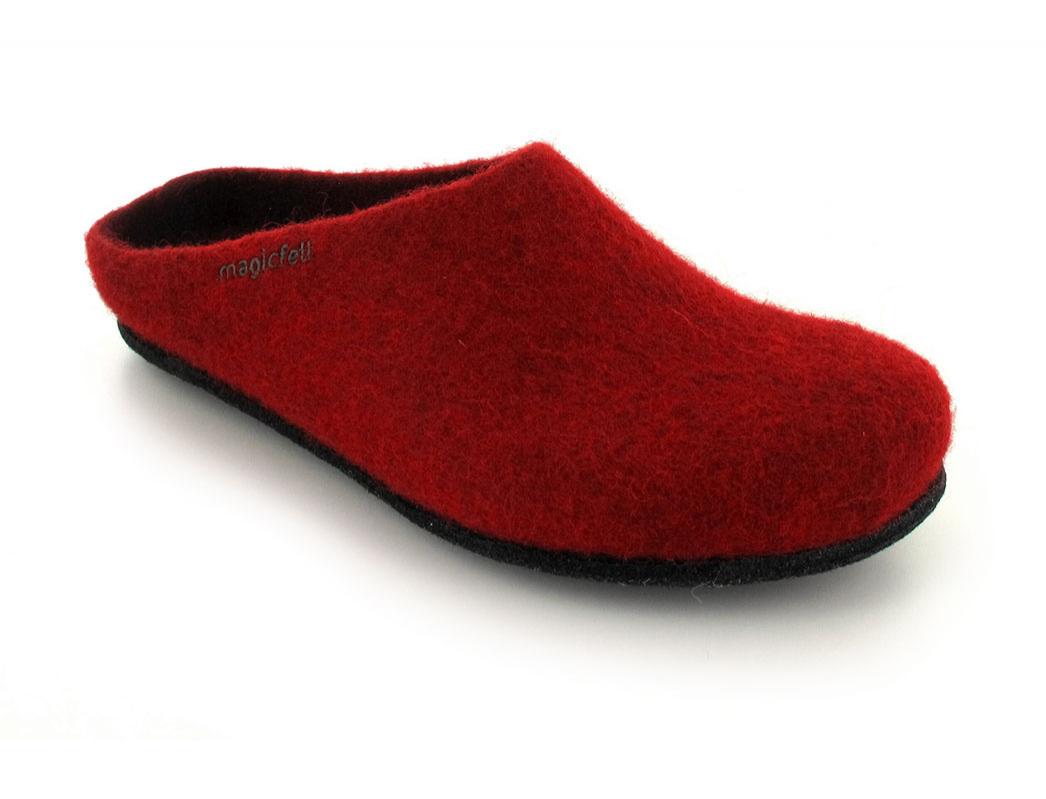 Magicfelt� Pantofole da donna in feltro, rubino