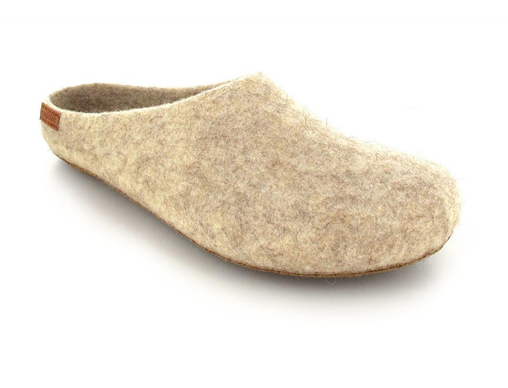 Magicfelt� Pantofole in feltro Pecora Coburger Volpe, vello dorato