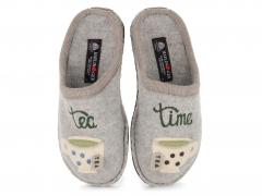 Pantofole HAFLINGER Flair Tea Time, grigio pietra screziato