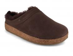 Pantofole HAFLINGER in pelle di agnello Snowbird, color