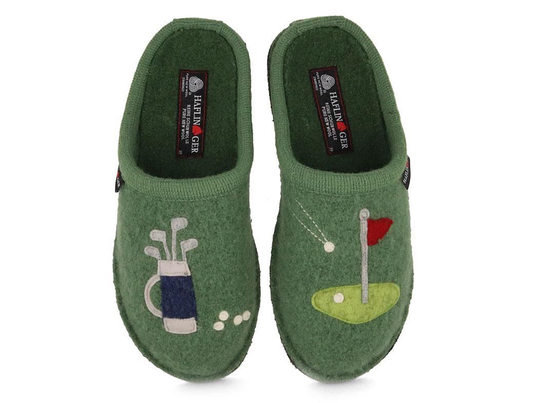 Pantofole da golf HAFLINGER Flair, verde felce