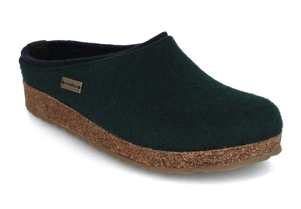 Pantofole in feltro HAFLINGER Grizzly Kris, verde abete