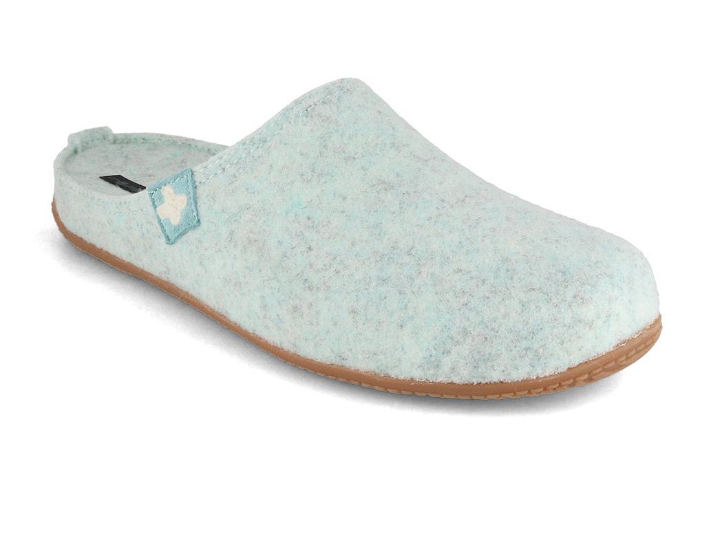 Pantofole in feltro Living Kitzb�hel con croce di vetta, color alloro