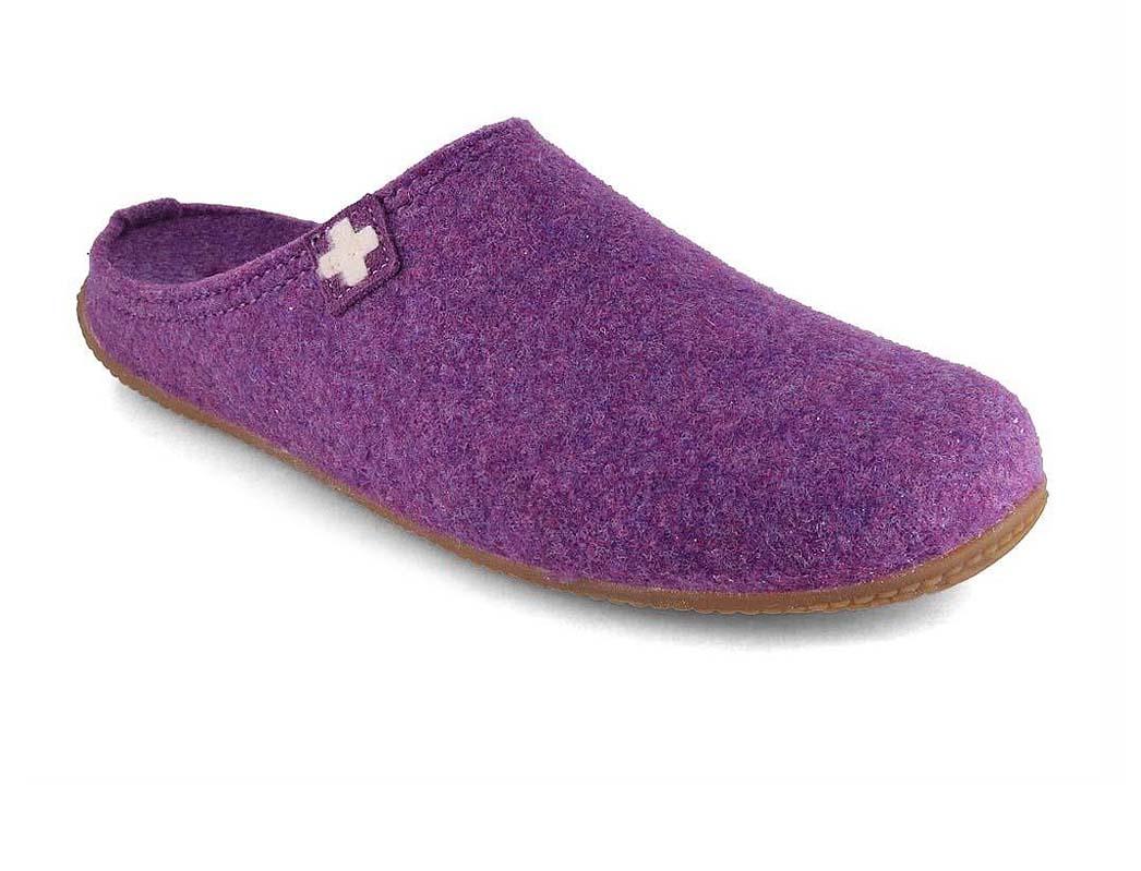 Pantofole in feltro Living Kitzb�hel croce di vetta, magia viola