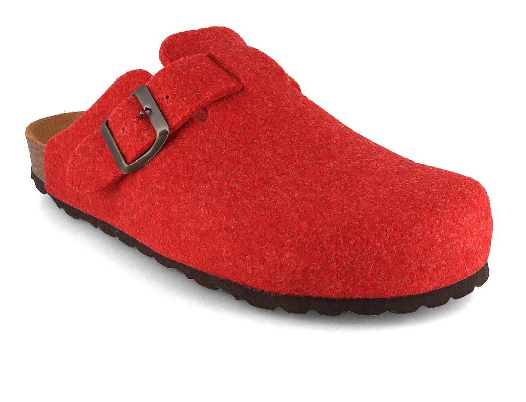 Pantofole in feltro Tuffeln con fibbia 