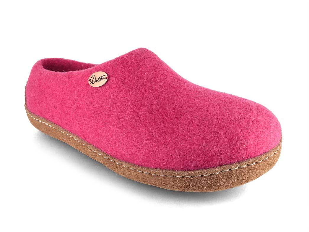 Pantofole in feltro WoolFit� Footprint, rosa