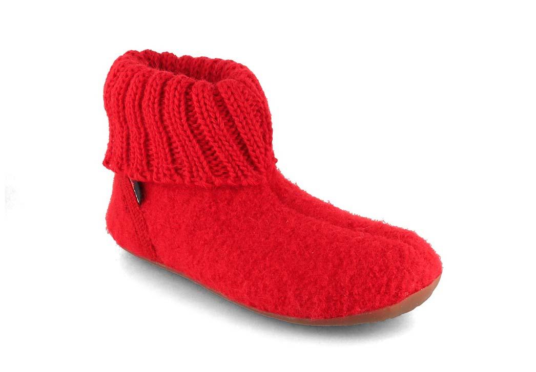 Pantofole per bambini HAFLINGER Everest Karlo, rubino