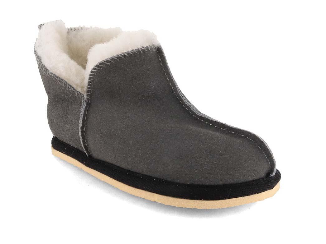 Pantofole per bambini Lammbock� in pelle di agnello shearling, grigio