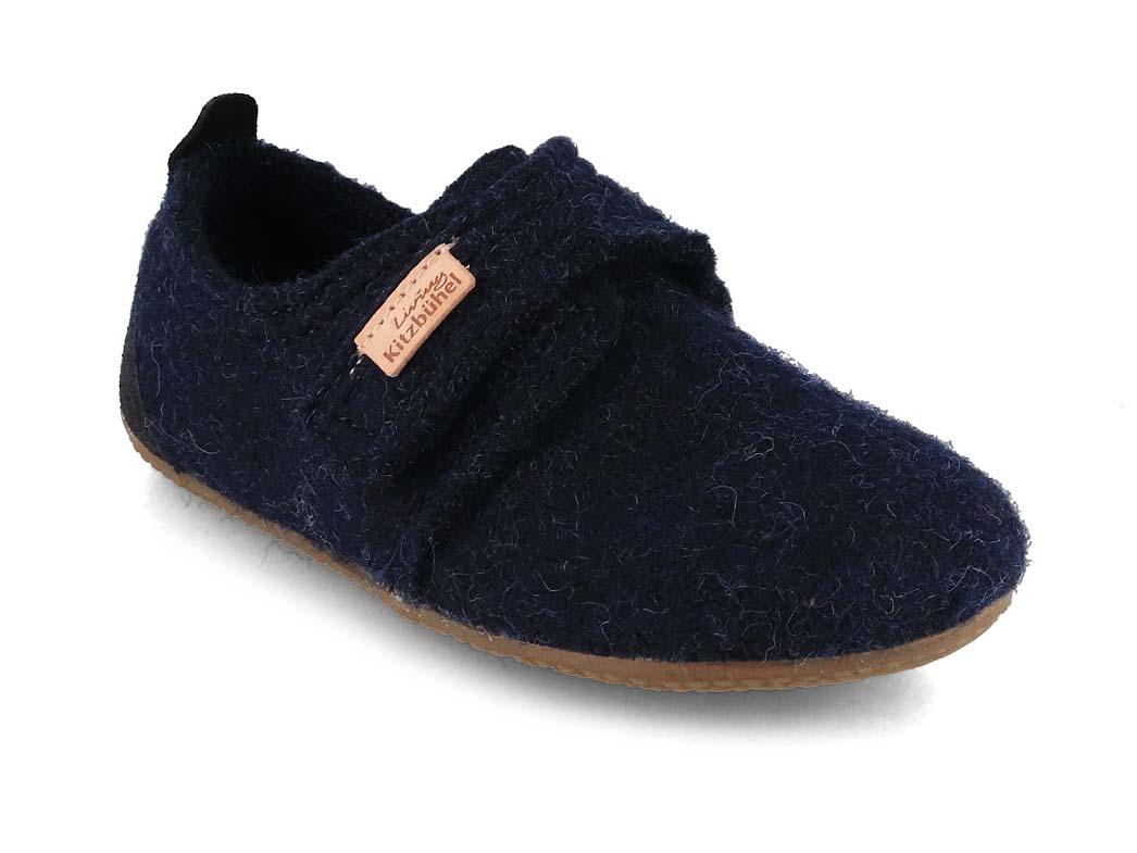 Pantofole per bambini Living Kitzb�hel con chiusura a velcro, blu notte