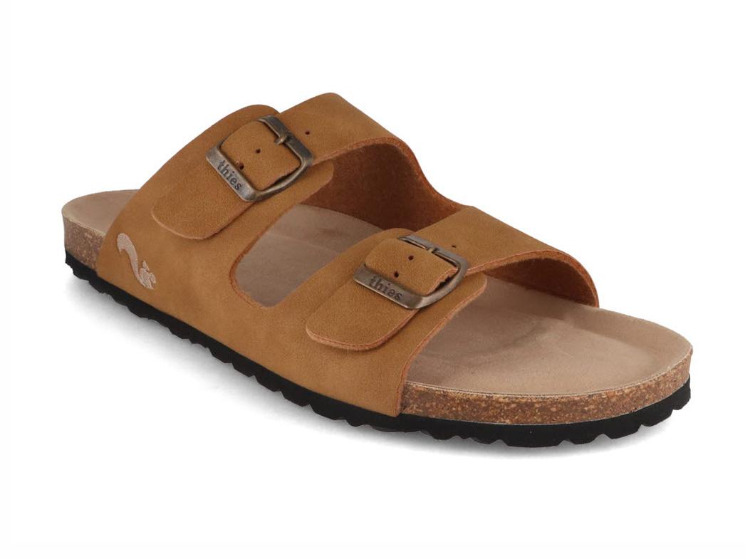 Sandalo ecologico da uomo Thies, cognac