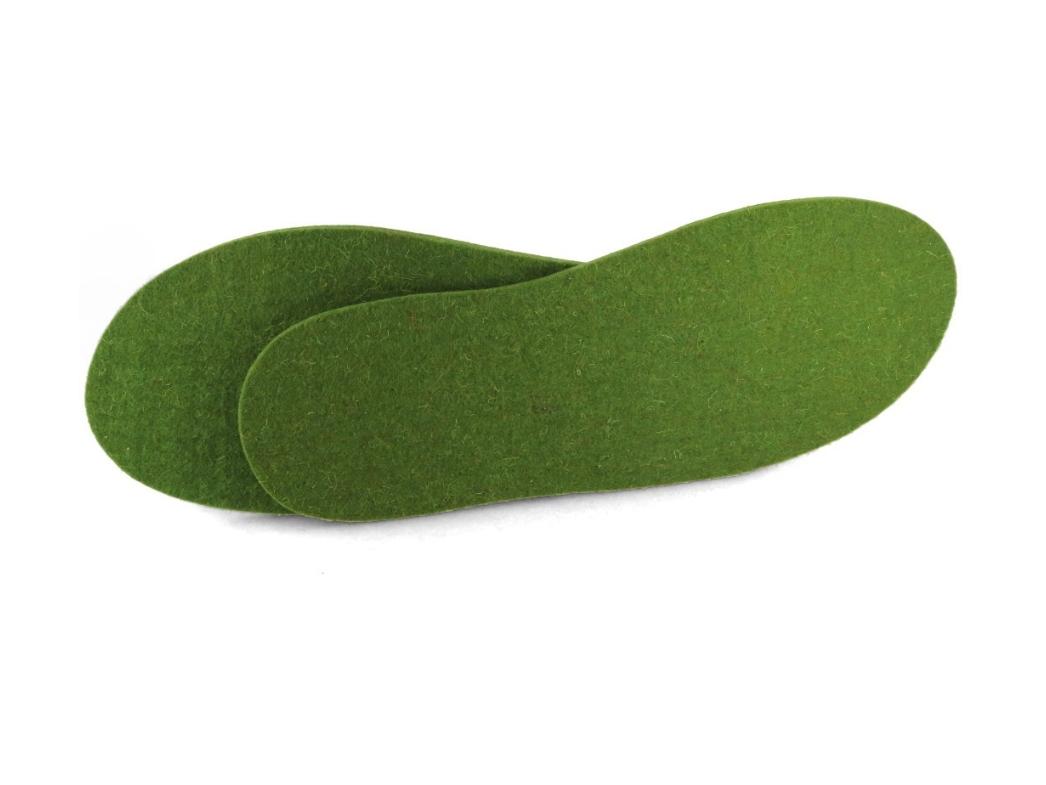 Soletta in feltro WoolFit� Classic da 7 mm, verde erba