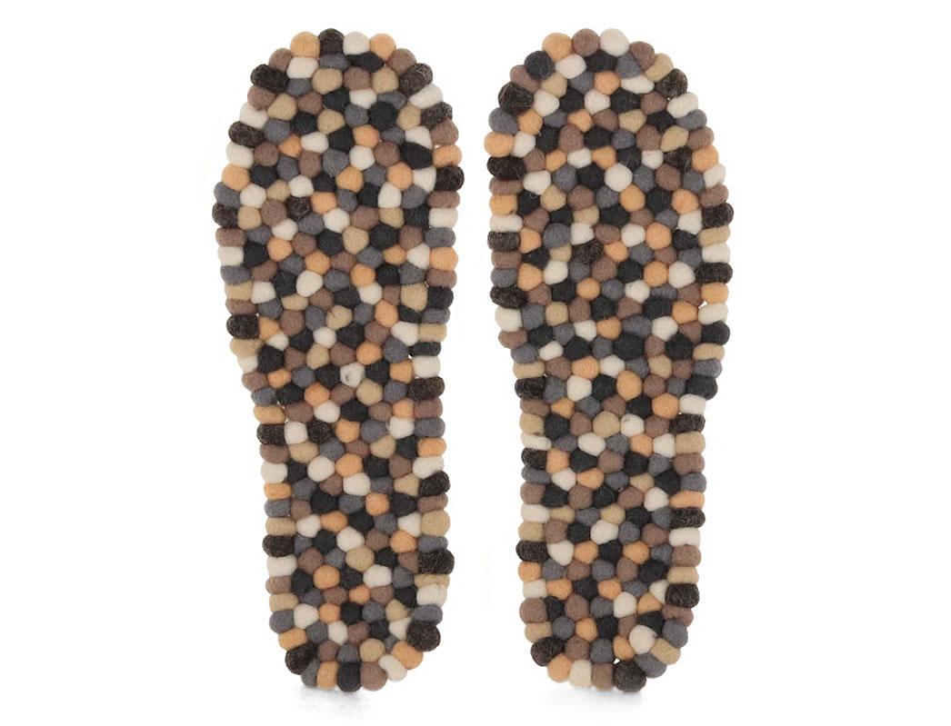 Solette massaggianti WoolFit� per i piedi FeelGood, pietra