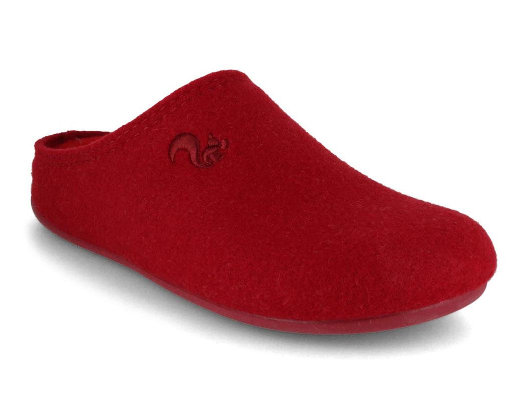 Thies� Pantofole da donna in feltro PET, bordeaux-granato