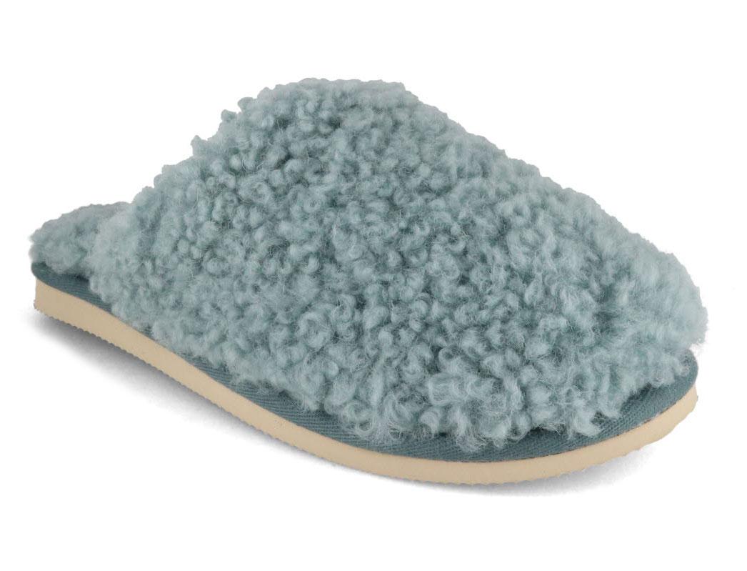Thies� Pantofole in montone e lana da donna Fluffy Shearling, ghiaccio