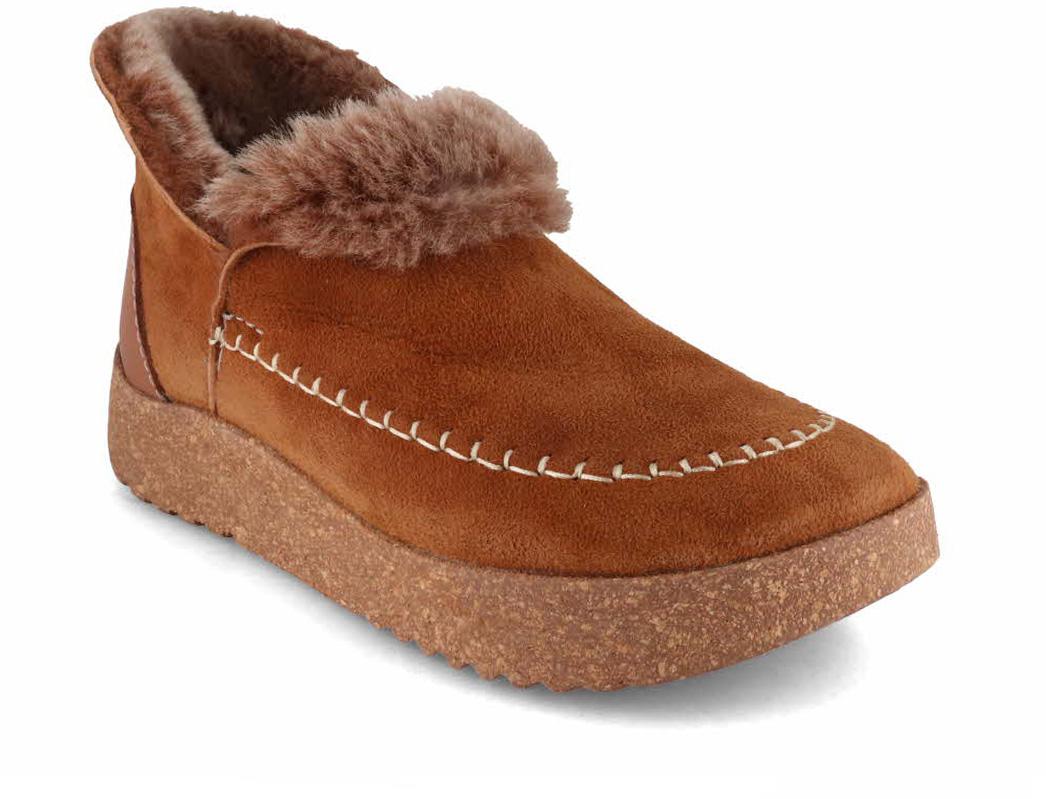 Tuffeln� Pantofole da donna in montone �Accoglienti�, Cognac